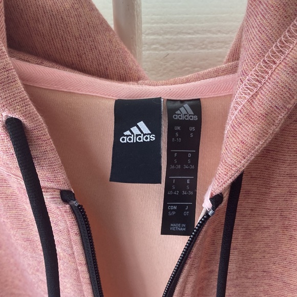 Pink Adidas Zip Up Hoodie - Picture 2 of 4